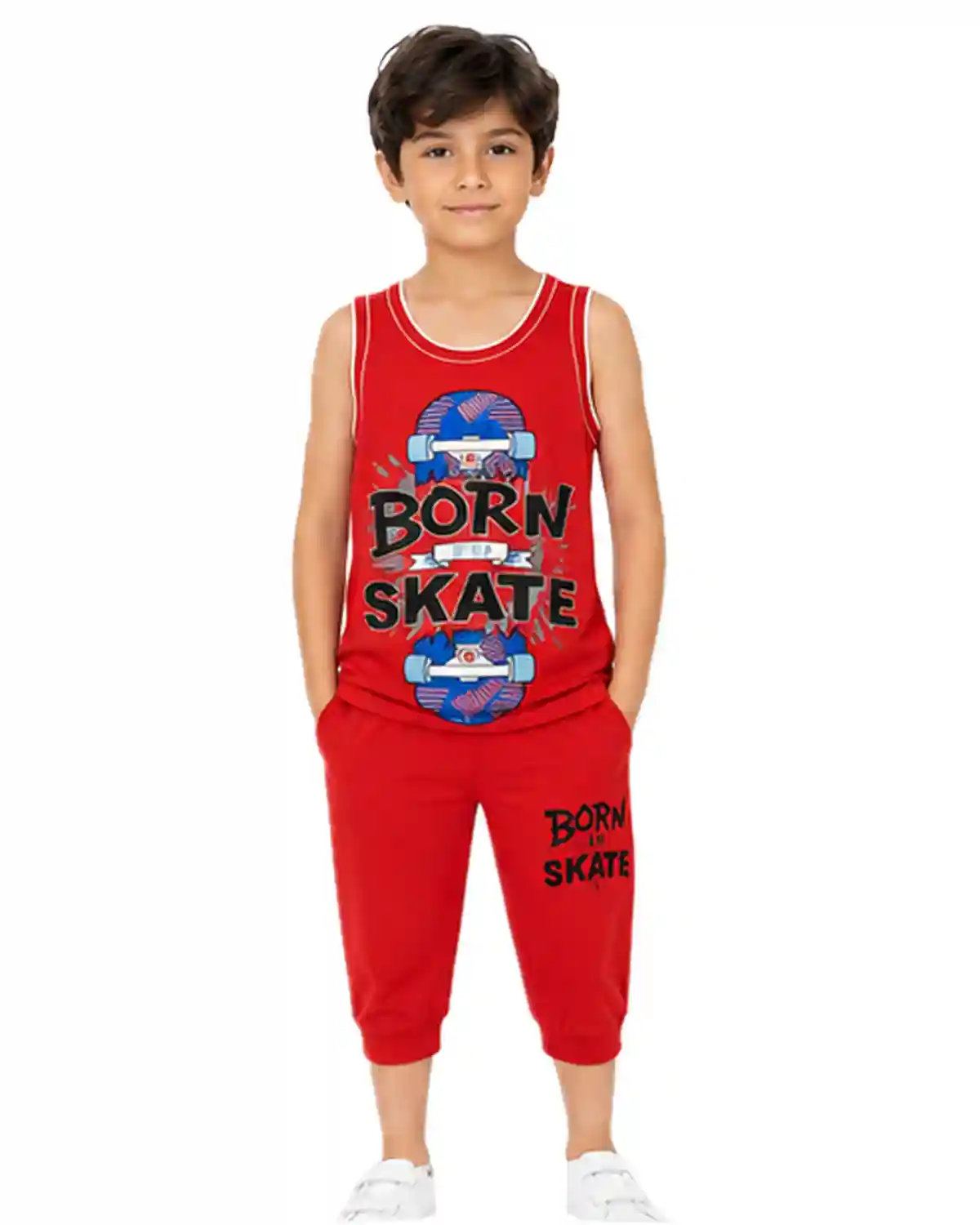born-red-boys-tank-top-shorts-front-babykhas